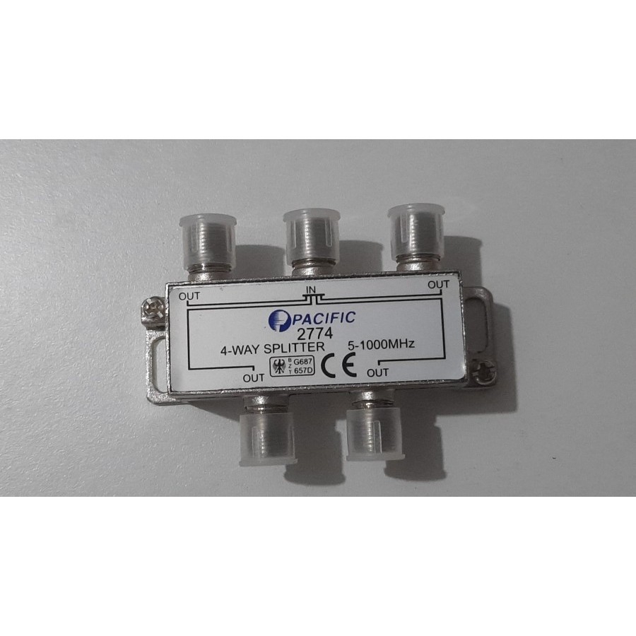 SPLITTER 4-WAY MERK PACIFIC TYPE 2774, RANGE FREQUENCY 5-1000 MHz