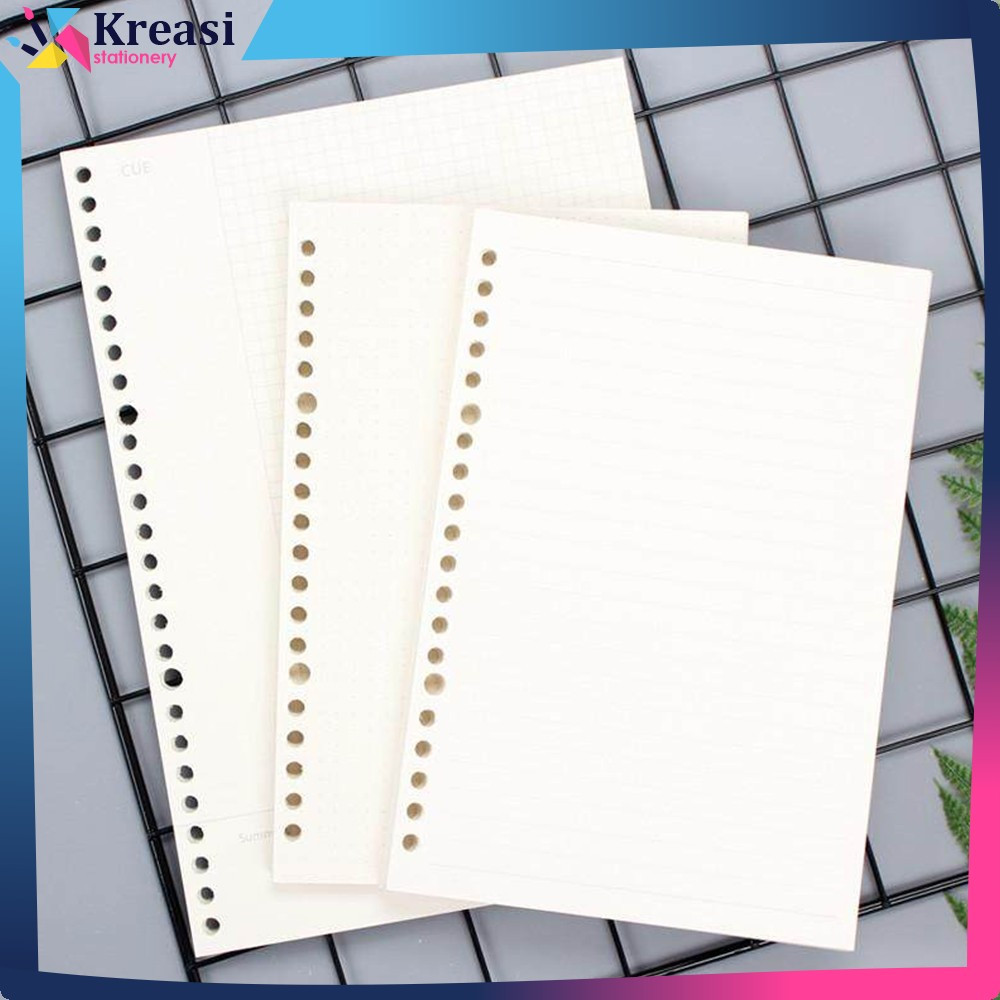 

Isi Binder A5 Putih Garis dan Grid 20 Lubang / Kertas Loose Leaf A5 Polos untuk Catatan Jurnal Kreasi Stationery A106