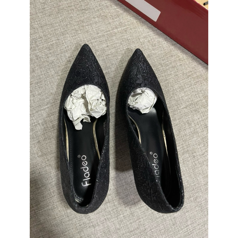 Fladeo Black Lace Heels 7cm