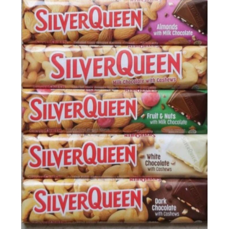 

Silverqueen ukuran besar 55g. varian almond and cashew expired Mei 2026