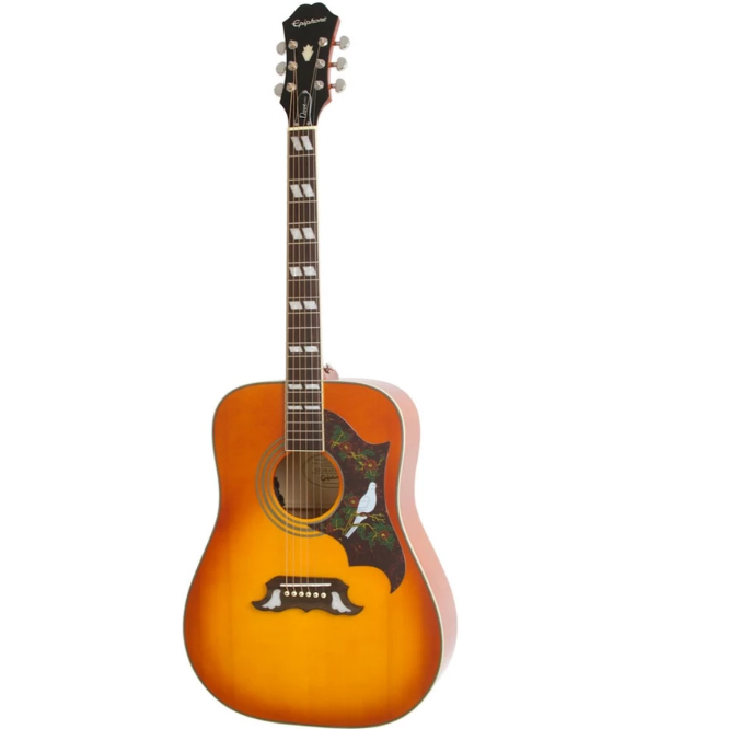 Gitar Akustik Elektrik Epiphone Dove Studio Solid Top Original