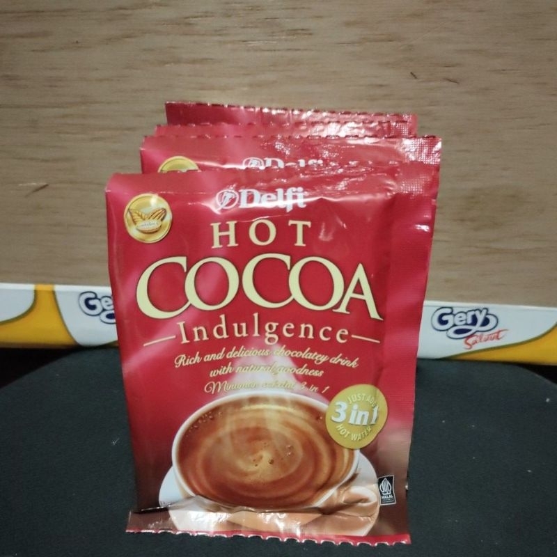 

Delfi hot cocoa 3in1, 1renceng isi 10sachet@25gr