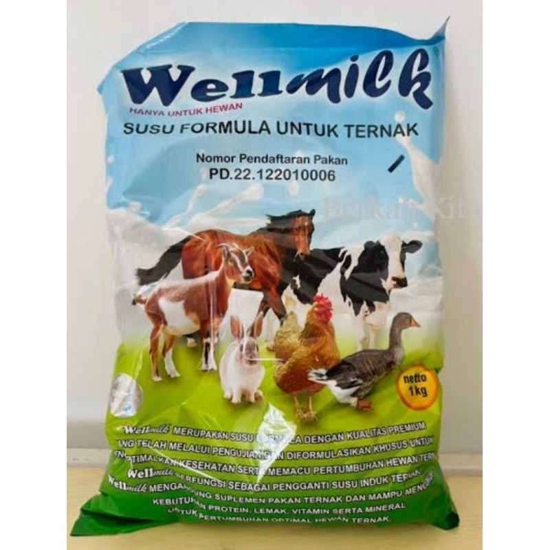 WELLMILK SUSU TWRNAK KAMBING SUSU ANAK SAPI KAMBING HEWAN PENGGANTI SUSU INDUK