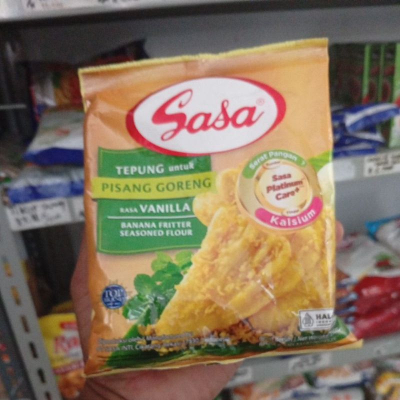 

Sasa tepung untuk pisang goreng rasa vanilla UK 210 gr