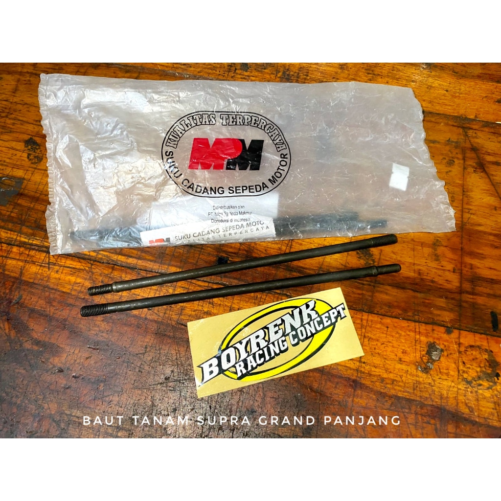 1PCS TUSUK SATE BAUT ANCER BAUT TANAM BAUT CYLINDER BLOK GRAND PRIMA ASTREA PANJANG MPM - BOYRENK RA
