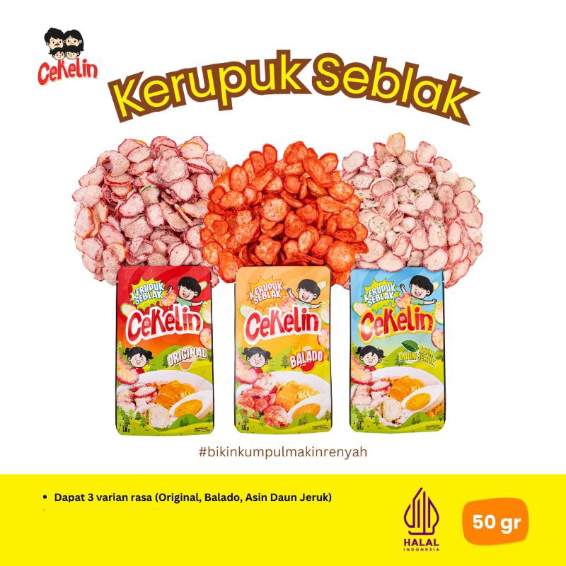 

CEKELIN cemilan kerupuk seblak gurih dan renyah