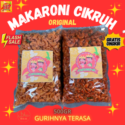 

250gr Makaroni Cikruh Pedas Original Gurih Daun Jeruk