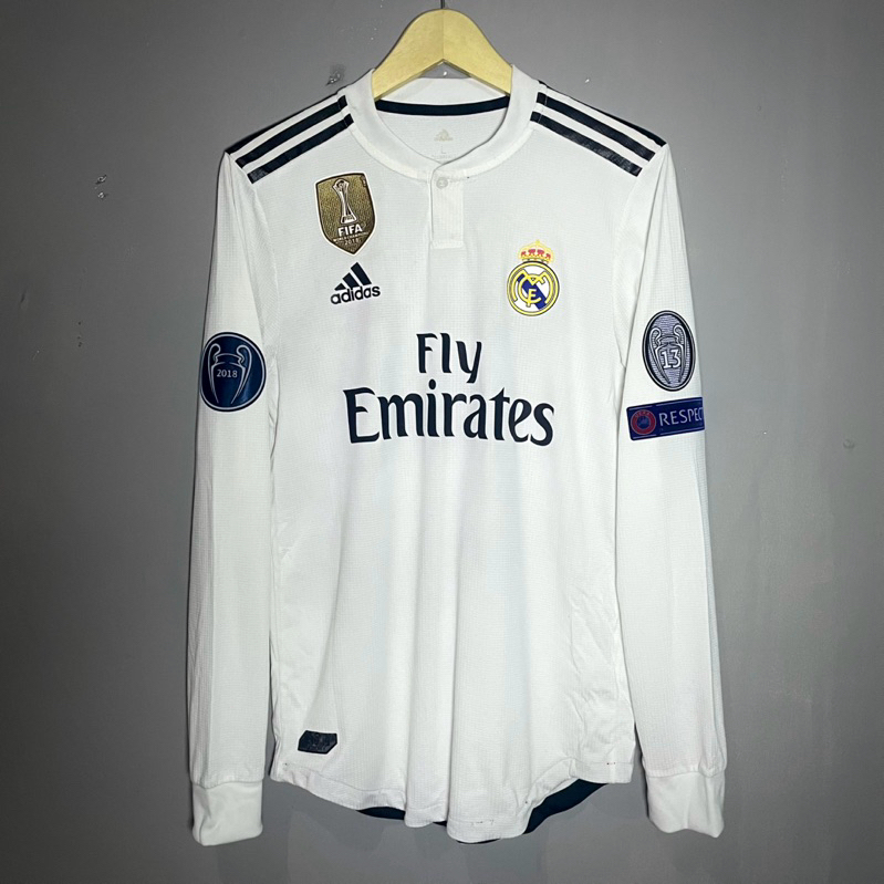 Jersey Original Real Madrid Home LongSleeve Player Issue 2018/2019 Sergio Ramos - L