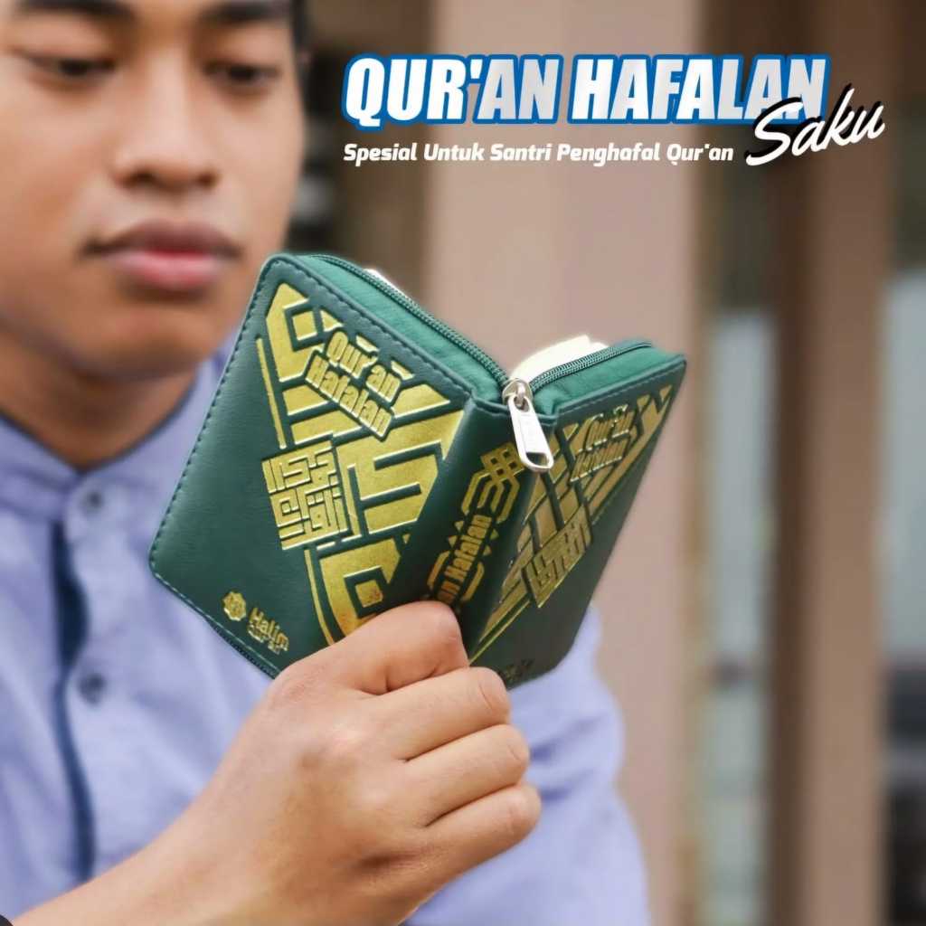 Al Qur'an Hafalan Saku Praktis | Cover Resleting | Bisa Custom Nama