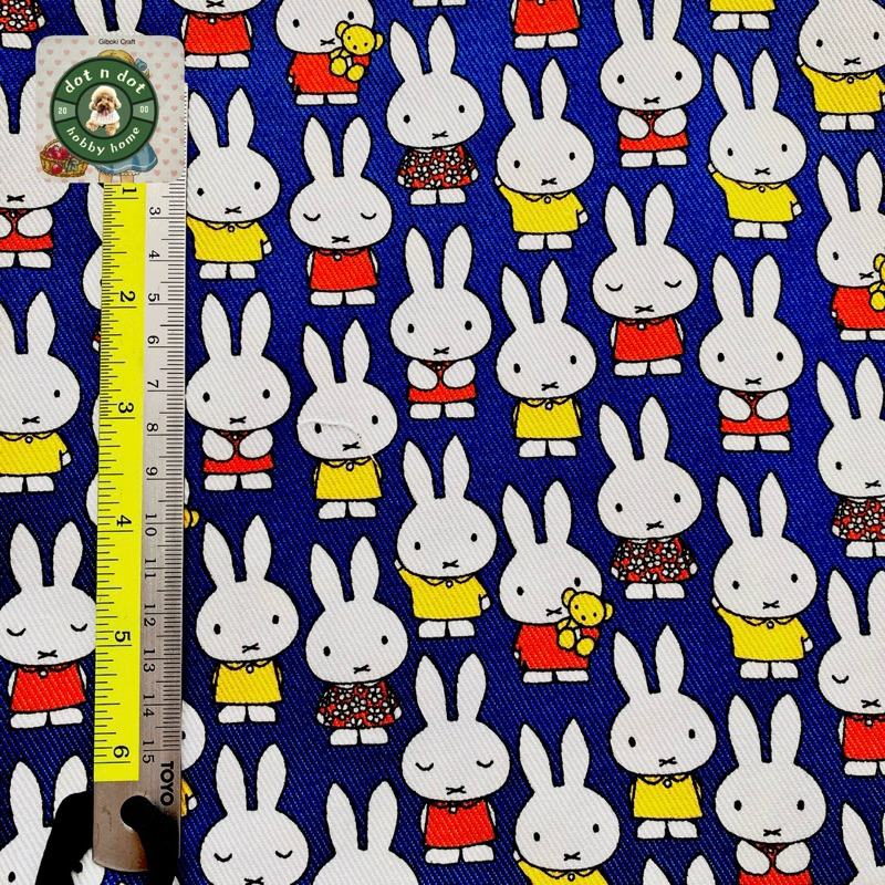 kain katun jepang japan cotton fabric character miffy original premium