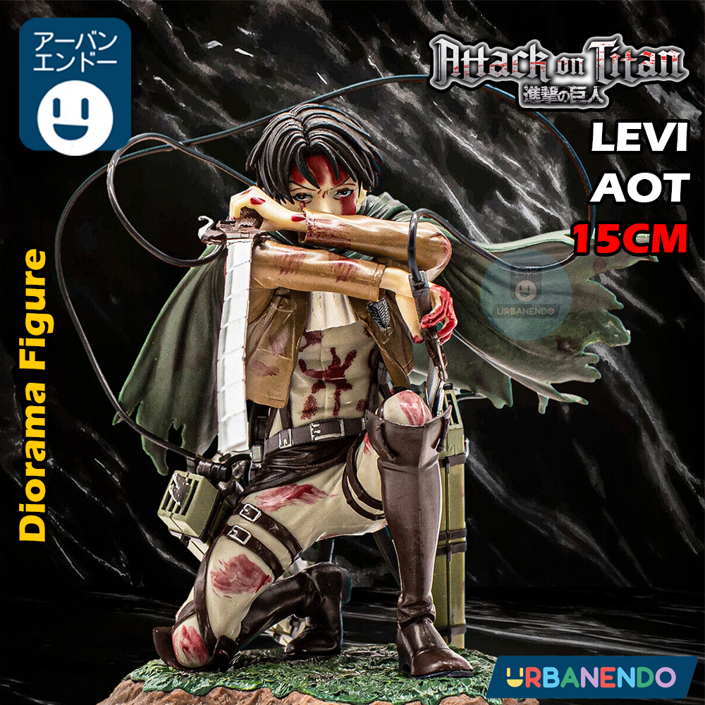 Action Figure Levi Attack On Titan 15CM Mikasa Eren Pajangan Mainan Toy Anime