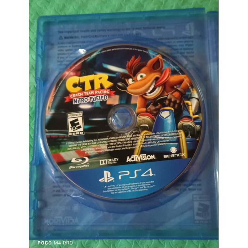 BD KASET PS4 CTR ( CRASH TEAM RACING )