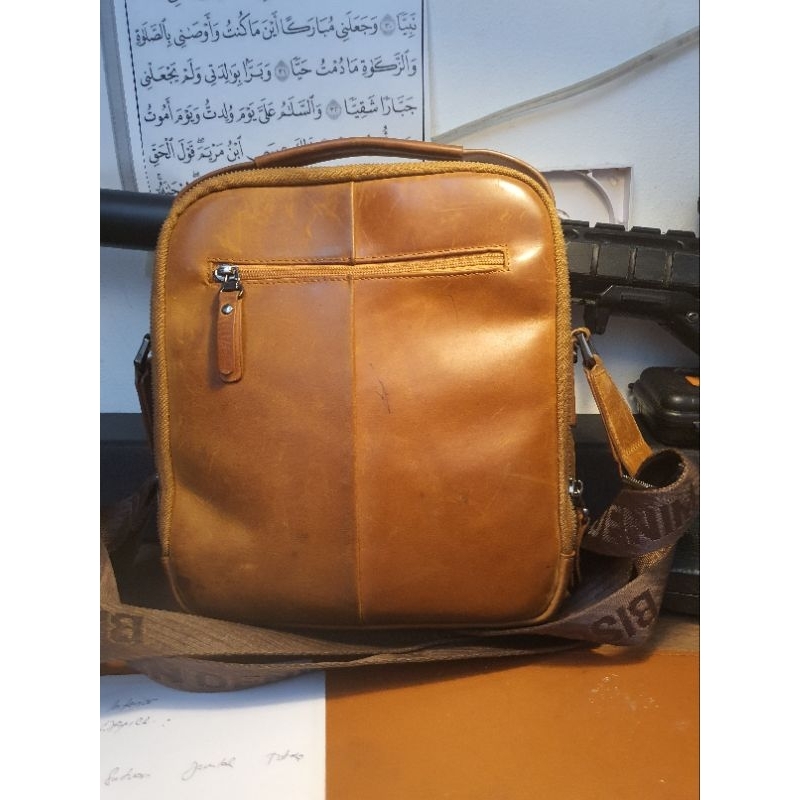 Tas Bahu kulit bison denim