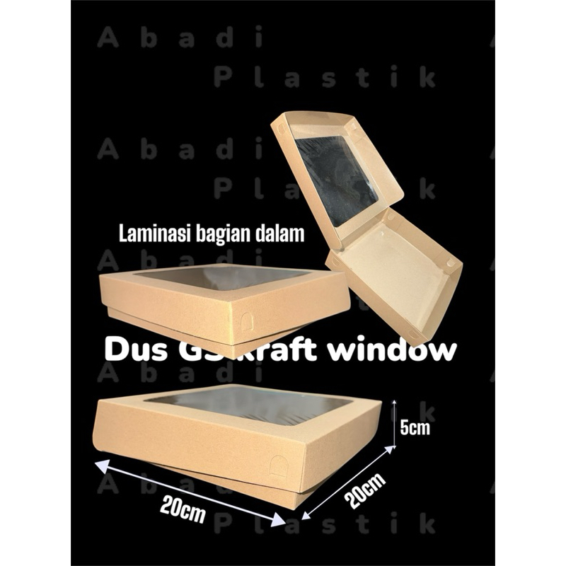 (10PCS) DUS PIZZA WINDOW 20x20/DUS KUE/SNACK BOX/DUS DONAT 20x20x5cm