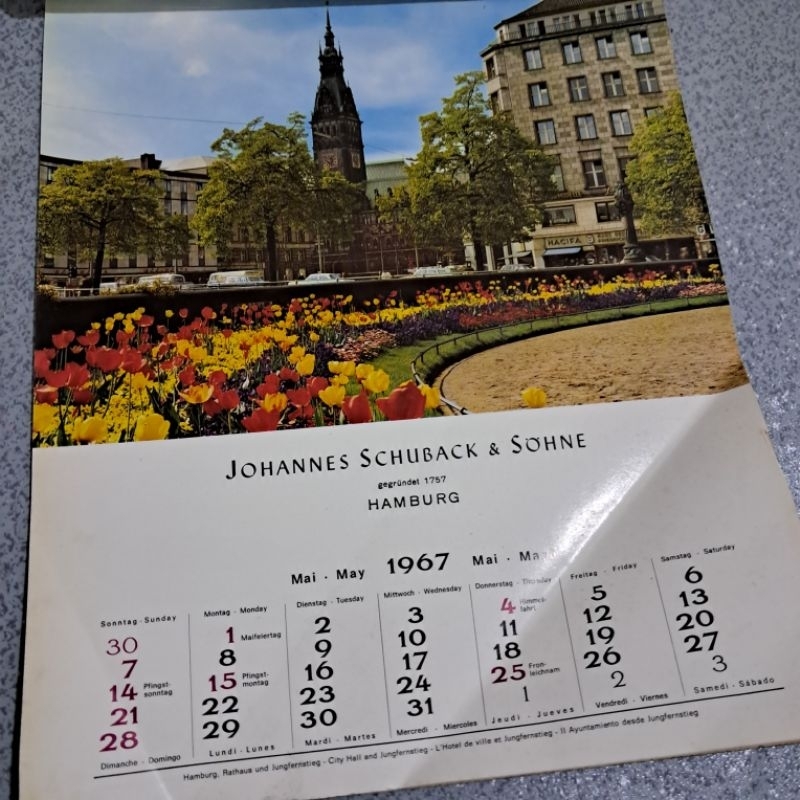 

Kalender asli cetakan tahun 1967 Jerman bulan Mei 1967 gambar di Jerman