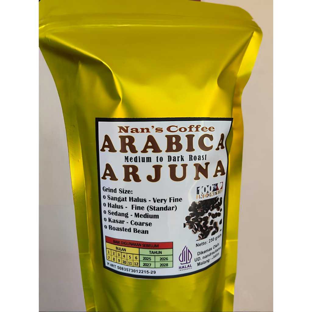 

Nan's Coffee - Kopi Arabica Arjuna 250 gram - Medium to Dark Roast