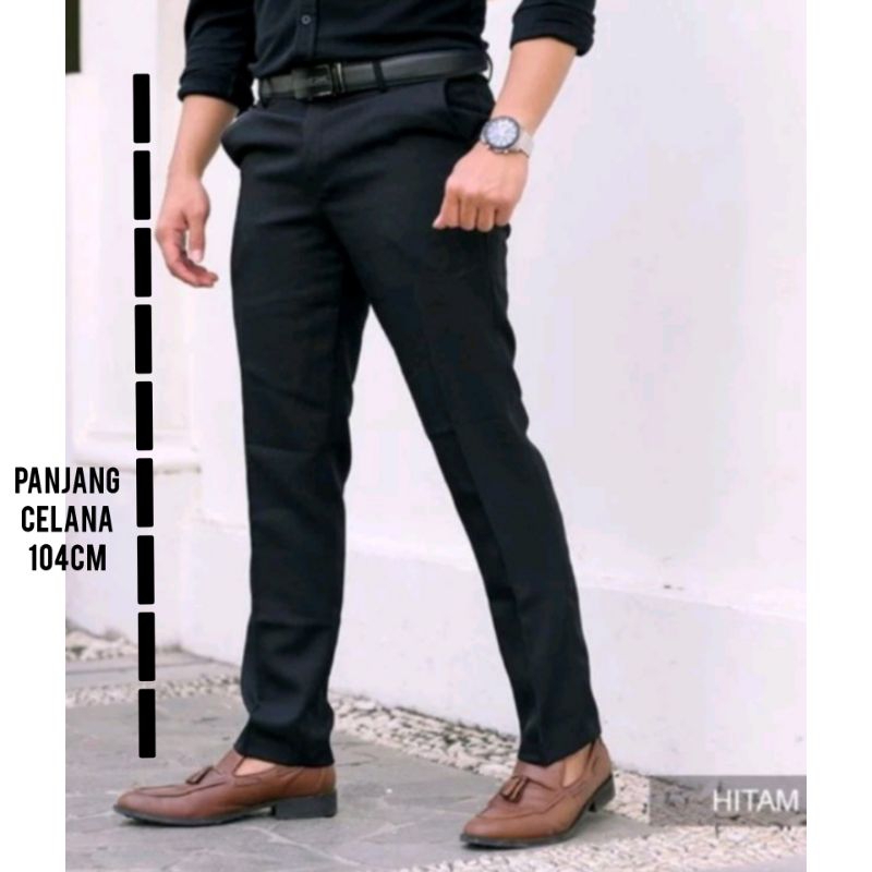 celana bahan tebal kerja kantor SLIM FIT pria