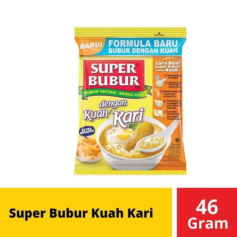 

SUPER BUBUR INSTANT BERGIZI KUAH KARI PCK 46g