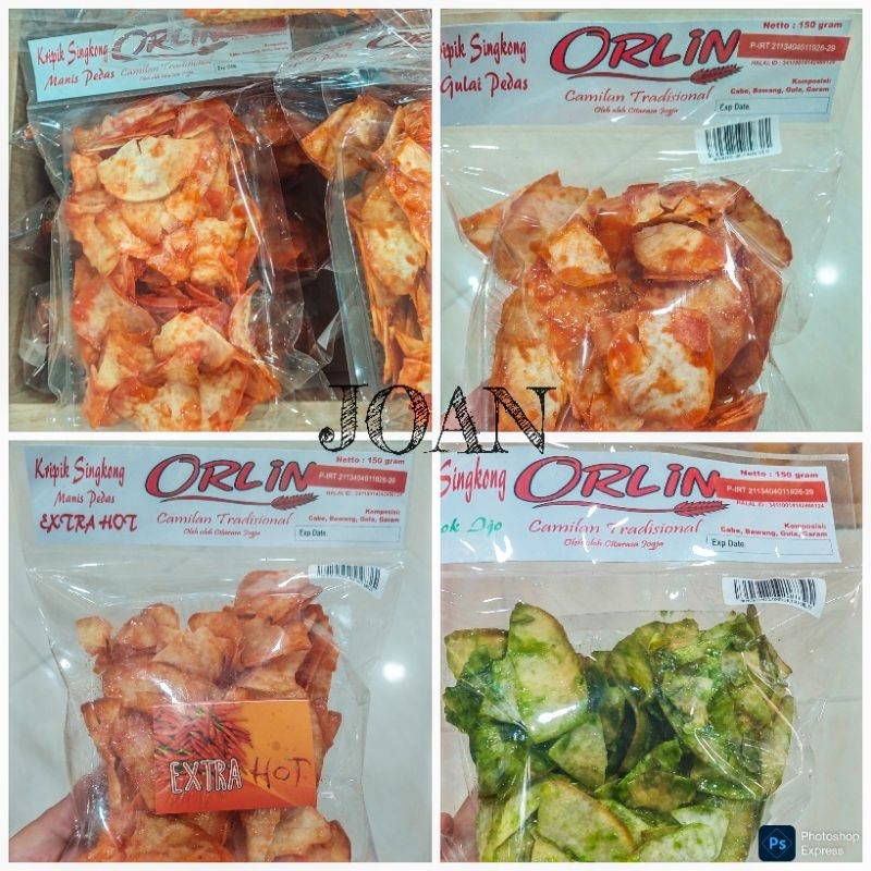 Keripik Singkong 150gr Orlin / Camilan & Oleh Oleh Khas Magelang Jogja Solo