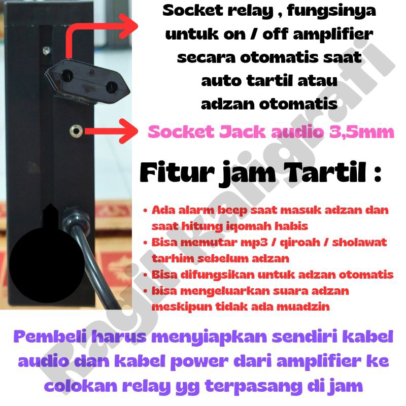 Jam Masjid Full Color Jam Sholat Digital Jam Digital Masjid P5 Rgb Full Color Uk 100 X 20 Cm Tbk