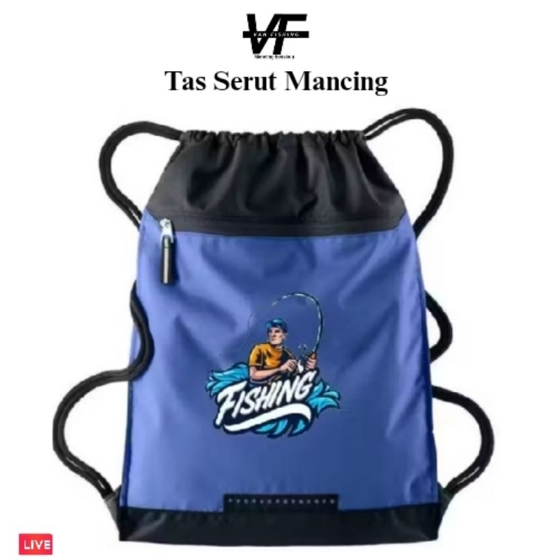 Tas serut mancing anti percikan air, tas ransel spring bag water proof fishing full