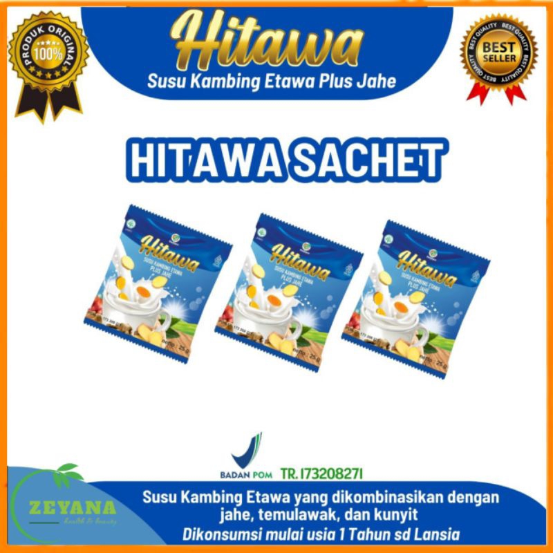 

HITAWA SACHET isi 10pcs Susu Etawa Plus jahe Merah Sehat Sendi dan Tulang