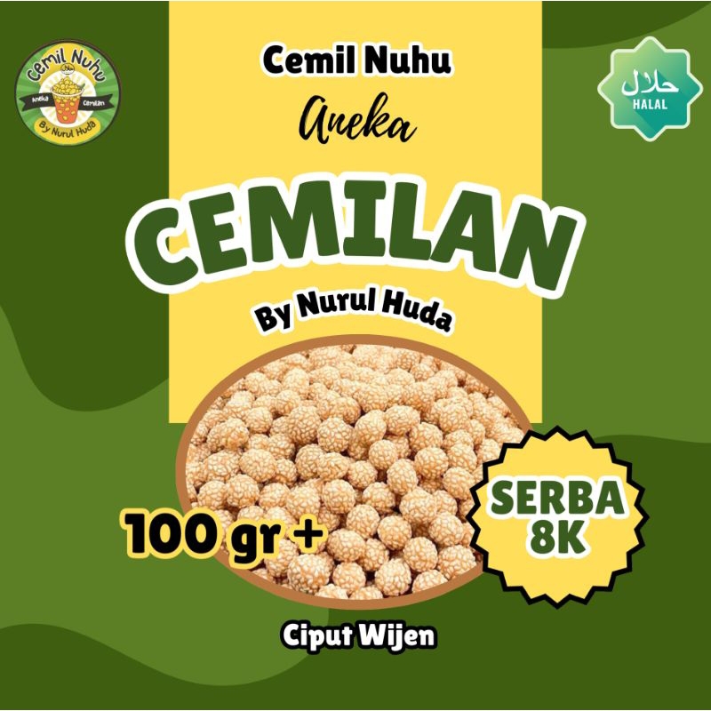 

Ciput Wijen 1 Pcs Uk 100gr - Cemilan Varian Rasa Pedas, Manis, Gurih, Asin & Pastinya Renyah - Cemil Nuhu - Cemilan enak gurih renyah - By Nurul Huda - Halal