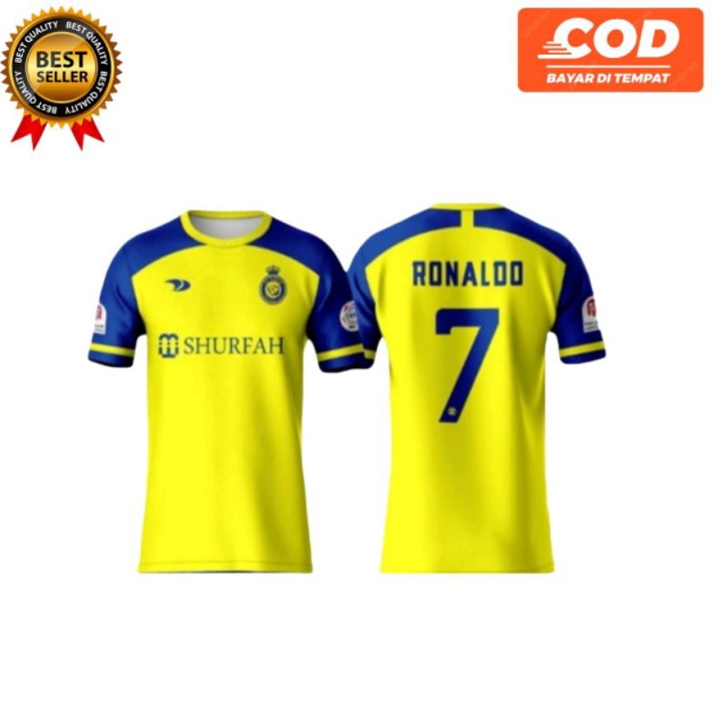 Jersey anak Ronaldo Al Nasr Home / setelan baju futsal anak/