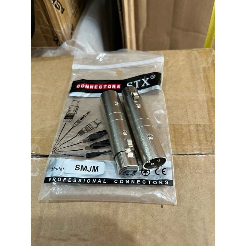 Sambungan Jack jak jek canon xlr male cowok ke canon xlr female cewek original STX bahan besi chrome