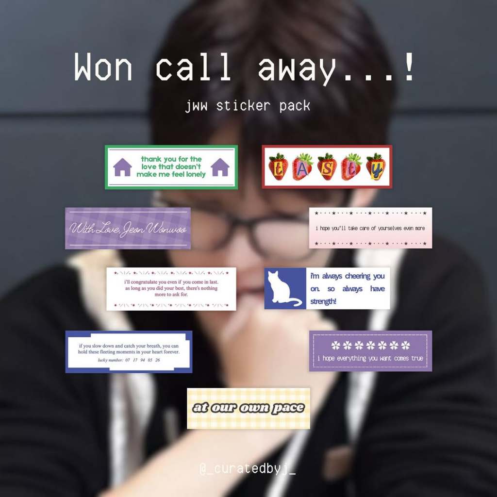 

Won call away…! - jeon wonwoo sticker pack by curated by j
