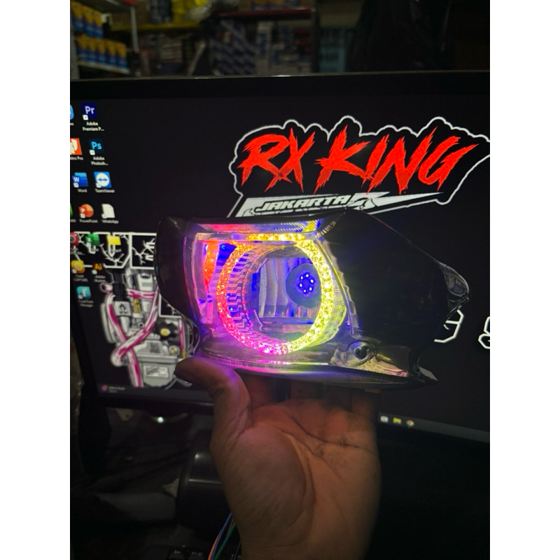 LAMPU BELAKANG MIO SPORTY MIO NEW SMILE MODIF AKRILIK RGB BLUTOT HP