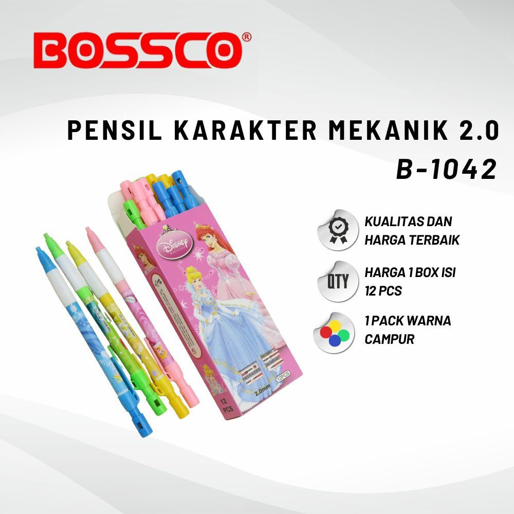 

(12pcs) PENCIL MECHANIC 2.0 / PENSIL MEKANIK BESAR 2B 2.0 FANCY KARAKTER