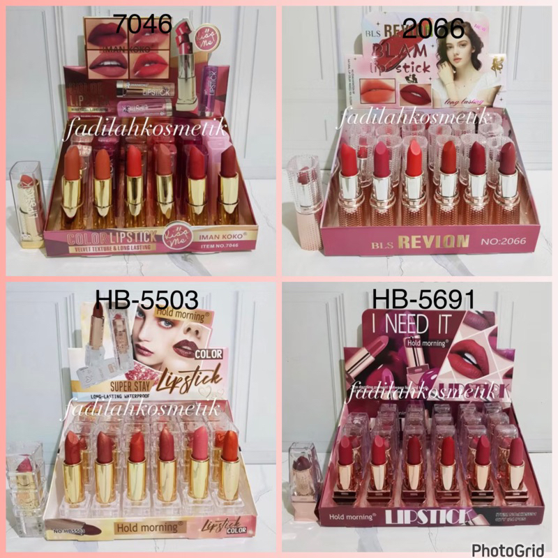[LUSINAN] Lipstik Maybelline / Revlon / Iman Koko / Hold Morning Matte