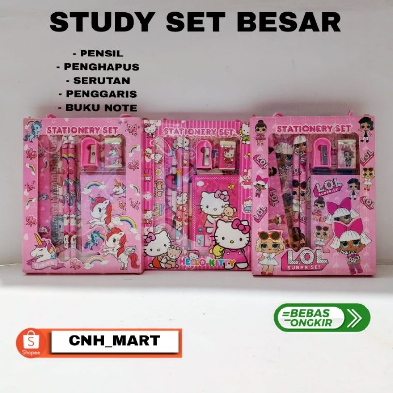 

Study Set Besar + Stationery Set 608 Khusus Gambar Cewek Aja