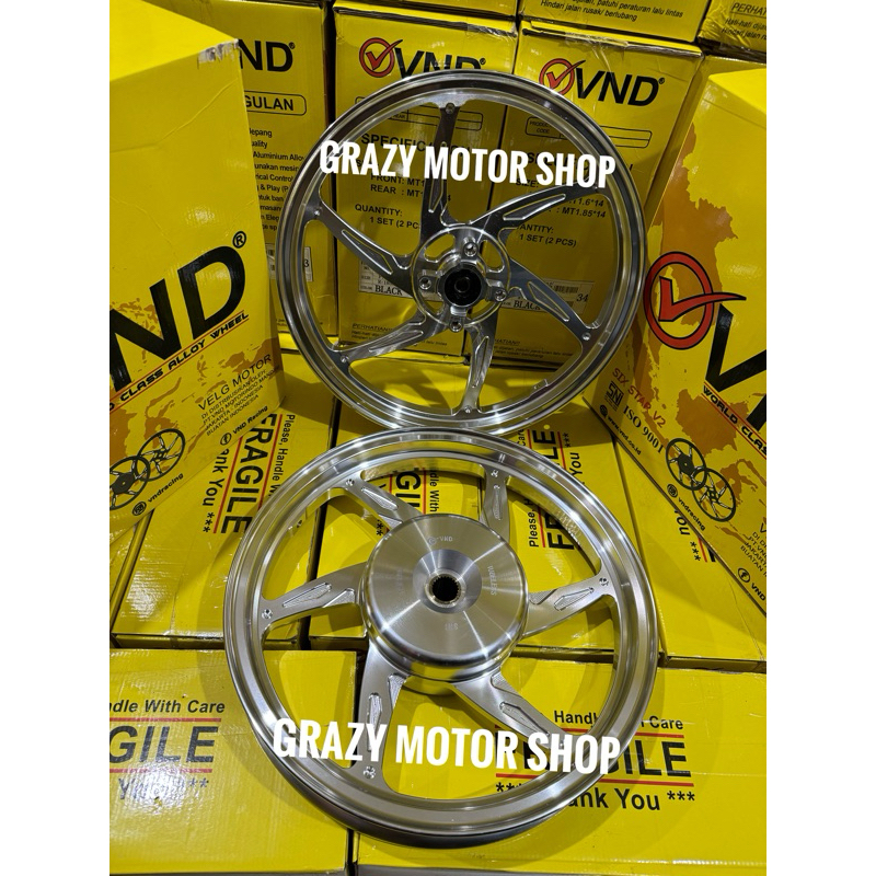 VELG VND SIX STAR V2 RING 14 VARIO 125 VARIO 150 & VELG VND SIX STAR V2 BEAT SCOOPY & VELG VND SIX A