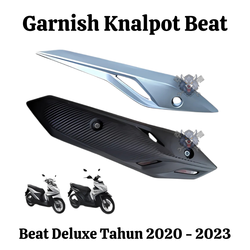 Garnish cover knalpot Honda Beat Sporty 2020 Deluxe Cbs Iss All type Silver 2021 2022 2023 2024