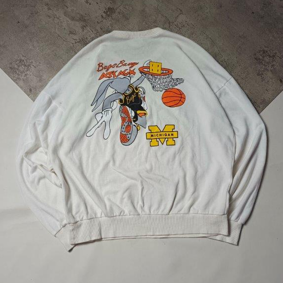 Crewneck Sweater sweatshirt Longsleeve Michigan Bugs Bunny Boxyfit Second