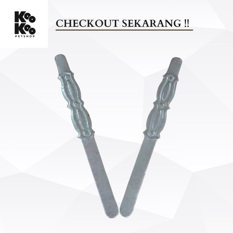 KLEM PLAT STAINLESS PENGAIT TEBOK SANGKAR BURUNG MURAI & LOVEBIRD