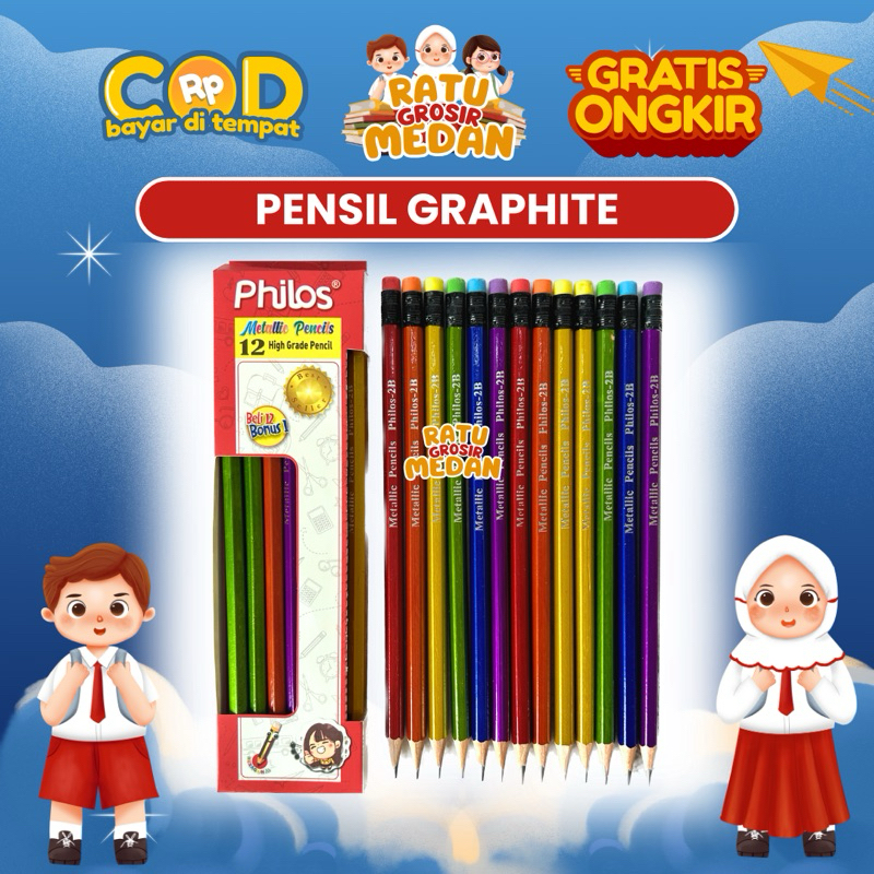 

PENSIL PHILOS GRAPHITE PH-8628 PER LUSIN 12PCS BONUS 1PCS!!!