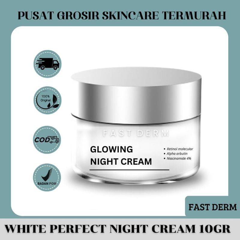 SKINCARE GLOWING NIGHT CREAM NEW FAST DERM ORIGINAL