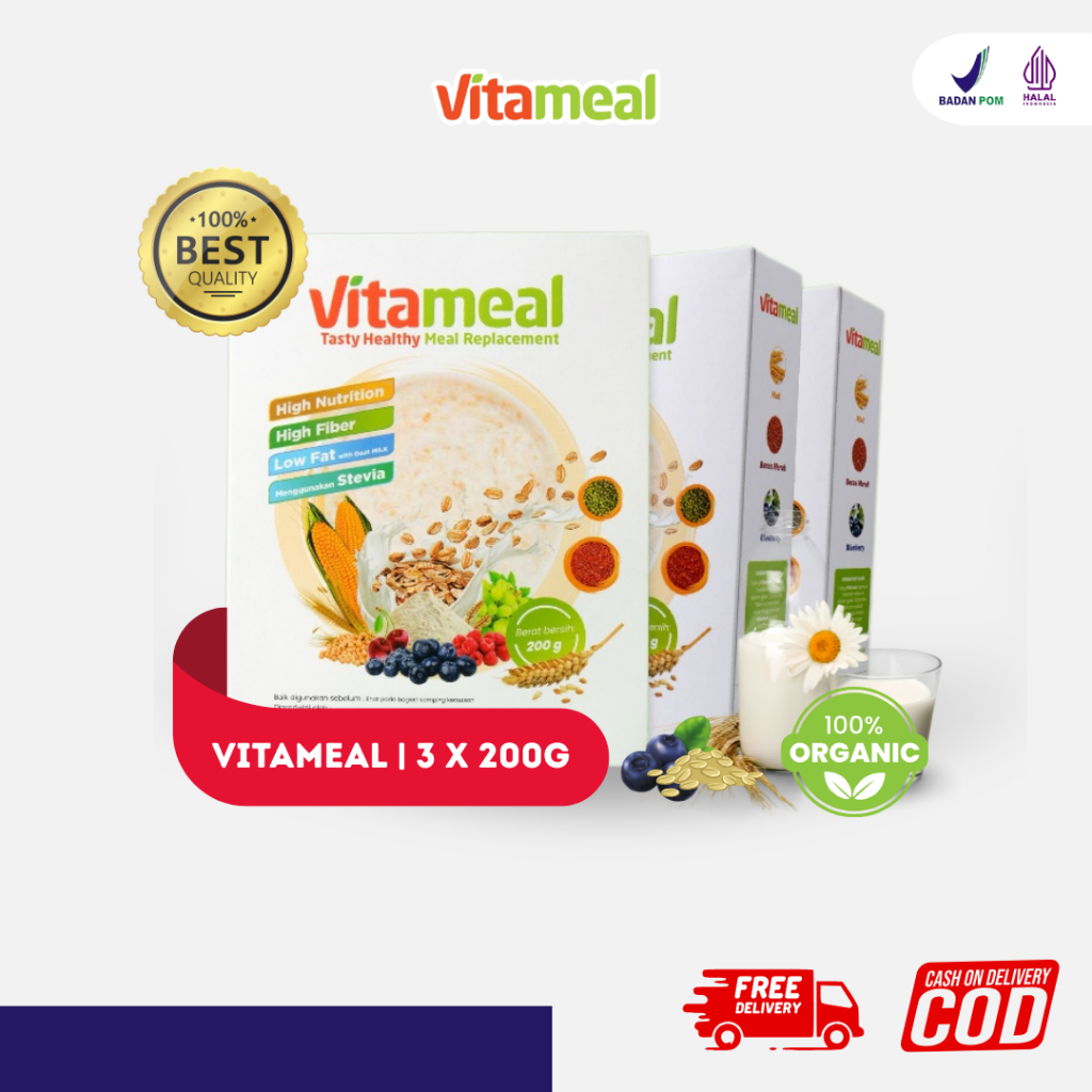 

[TERBUKTI] Vitameal Sereal Sehat Mix Berry Pengganti Nasi Paket 3 Box VETAMEAL SUPERFOOD
