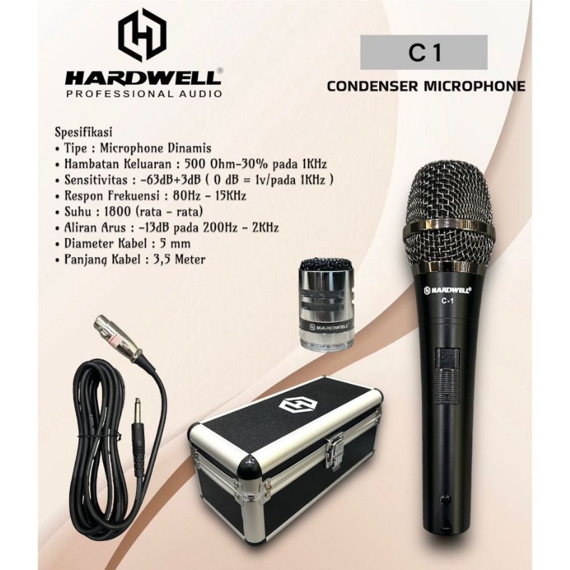 HARDWELL C1 | Microphone kabel | Microphone vocal | dynamic  | hardwell | profesional microphone