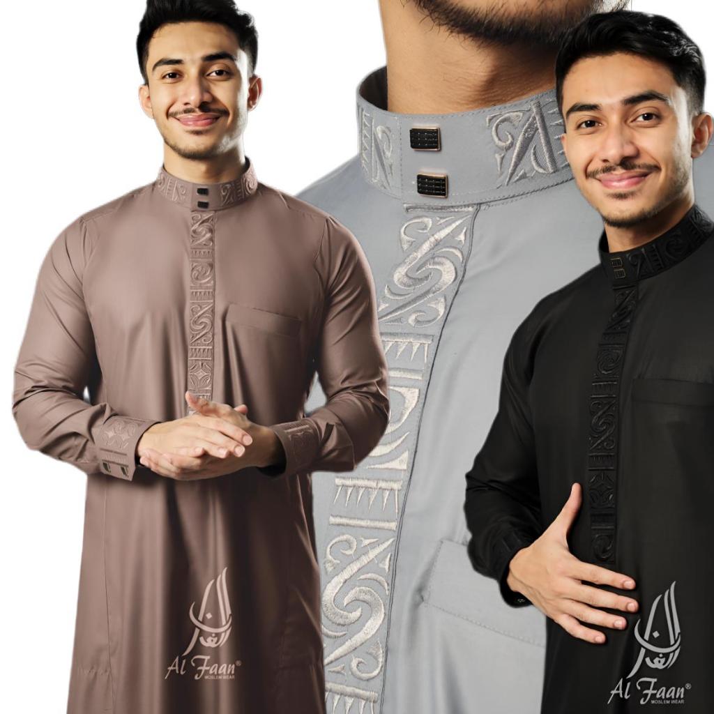 PREMIUM JUBAH PRIA GAMIS SLIMFIT ALFATA JUBBAH GAMIS PRIA MEWAH MODEL TERBARU AL FAAN JUBAH JUBAH