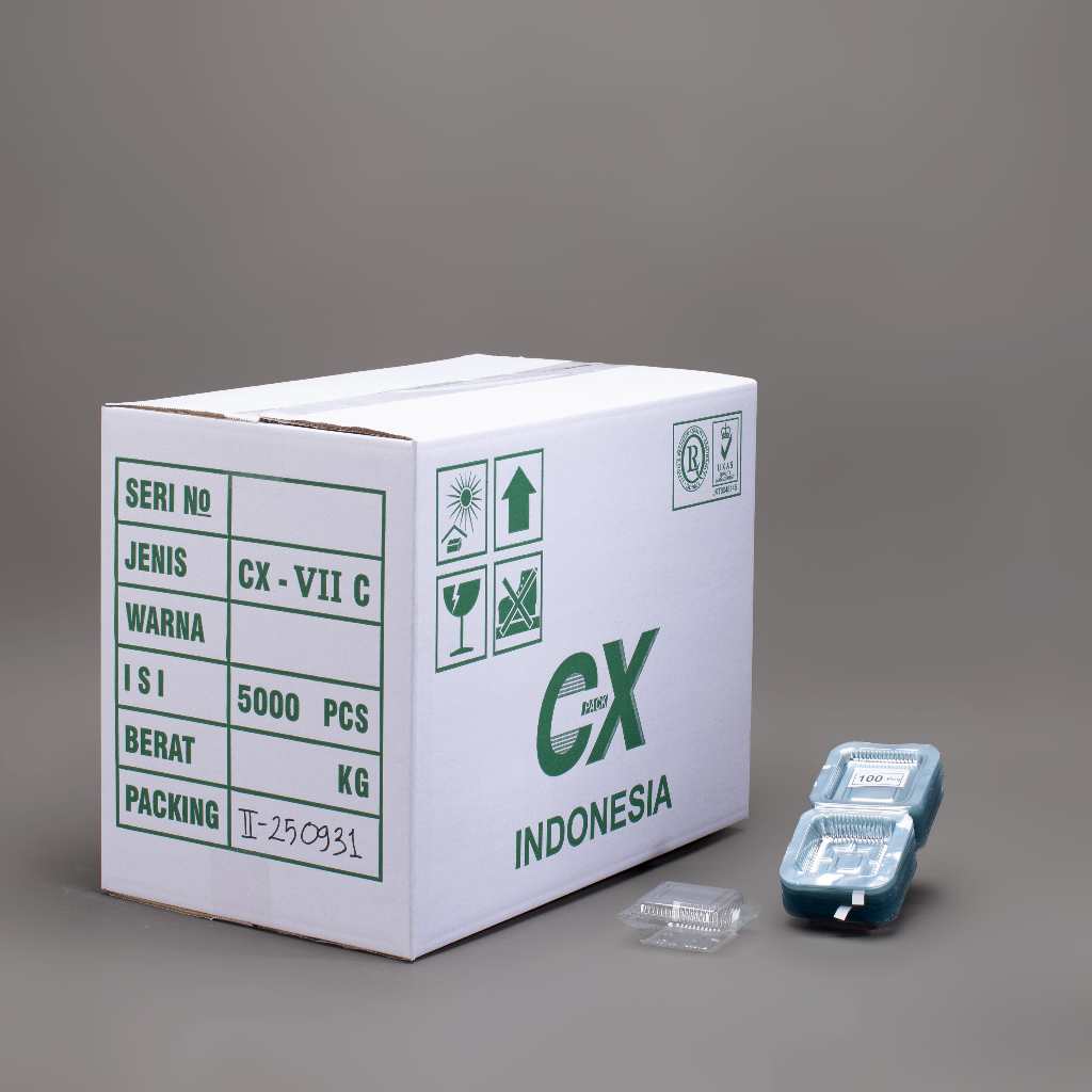 (ISI 100 PCS) MIKA KUE PLASTIK CX 7C / TRAY KUE PLASTIK / BOX KUE