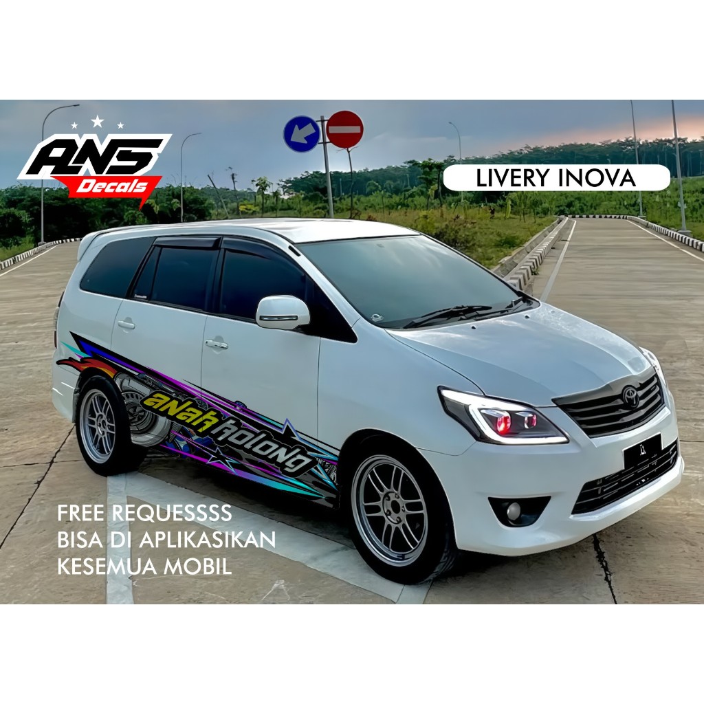 DECAL STIKER MOBIL INOVA  REBON  DECAL STIKER MOBIL FREE REQUEST GANTI NAMA