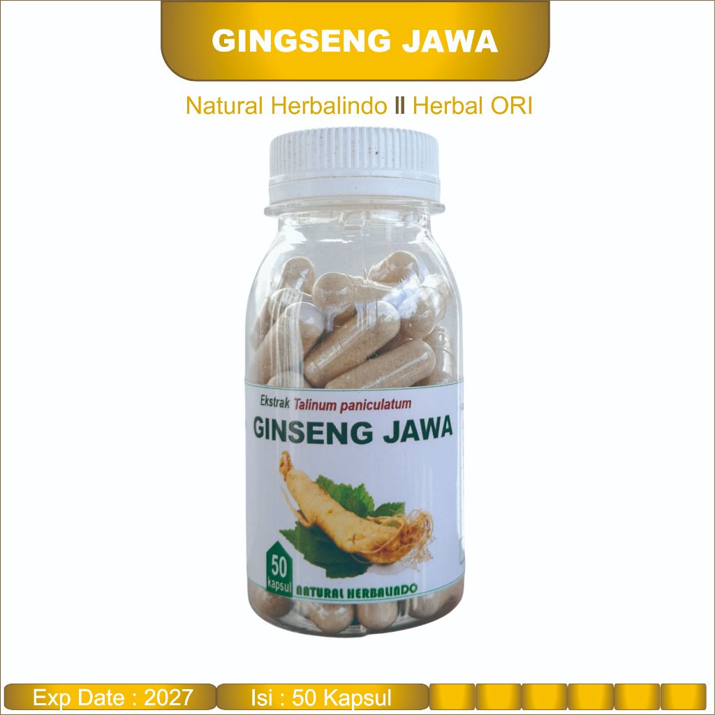 ORIGINAL Obat Herbal Stamina Pria Disfungsi Ereksi GINSENG JAWA KAPSUL
