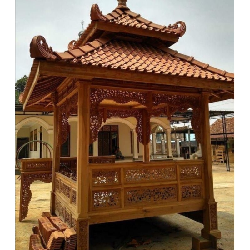 Gazebo ukir | Gazebo | Rumah kayu | Rumah