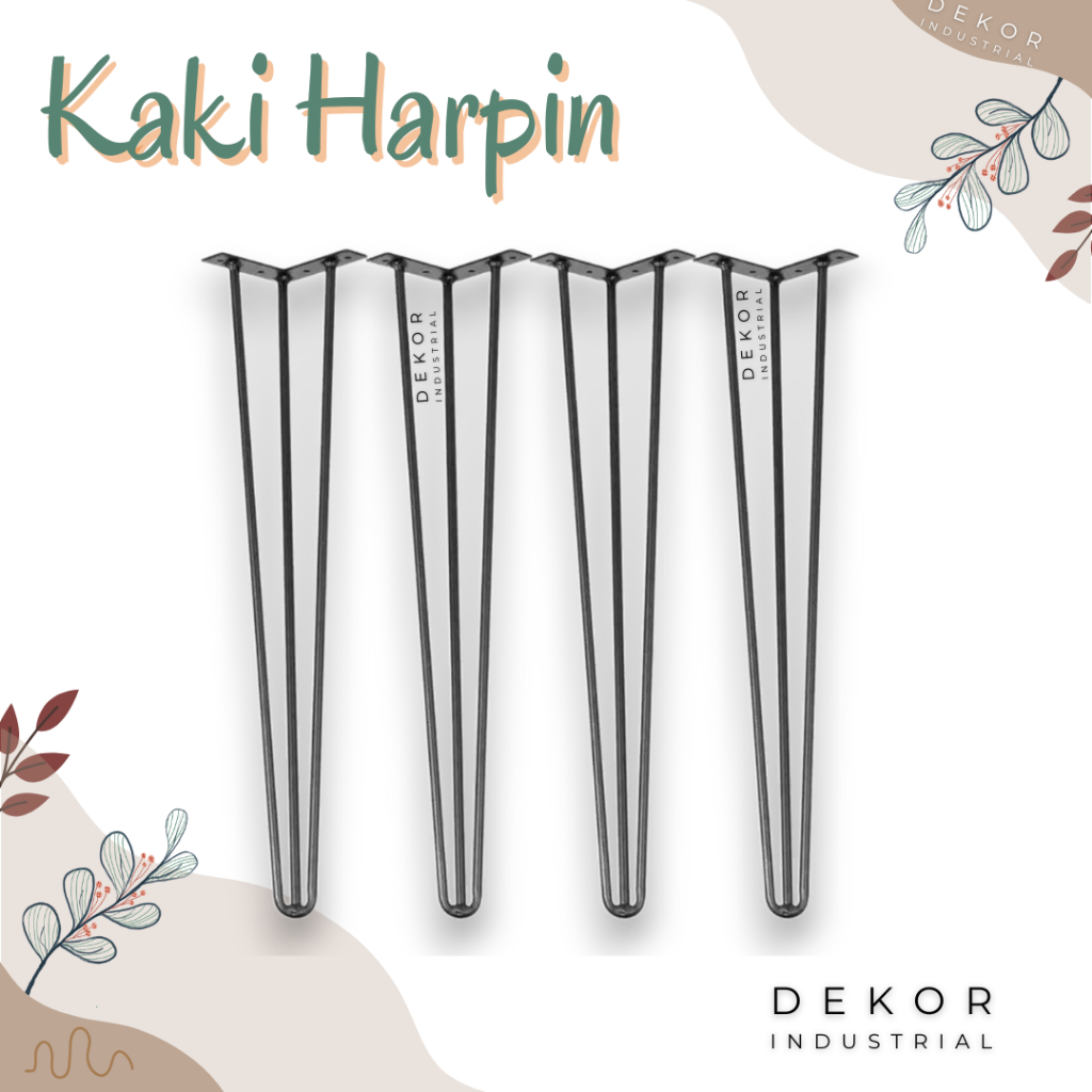 Kaki meja besi Kaki Harpin 3 layer | Kaki Meja Hairpin Besi