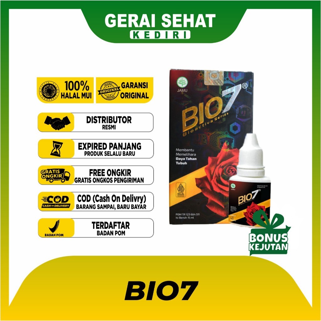 BIO7 BIO SEVEN BIO 7, JAMU TETES HERBAL ORIGINAL 15ML ORIGINAL