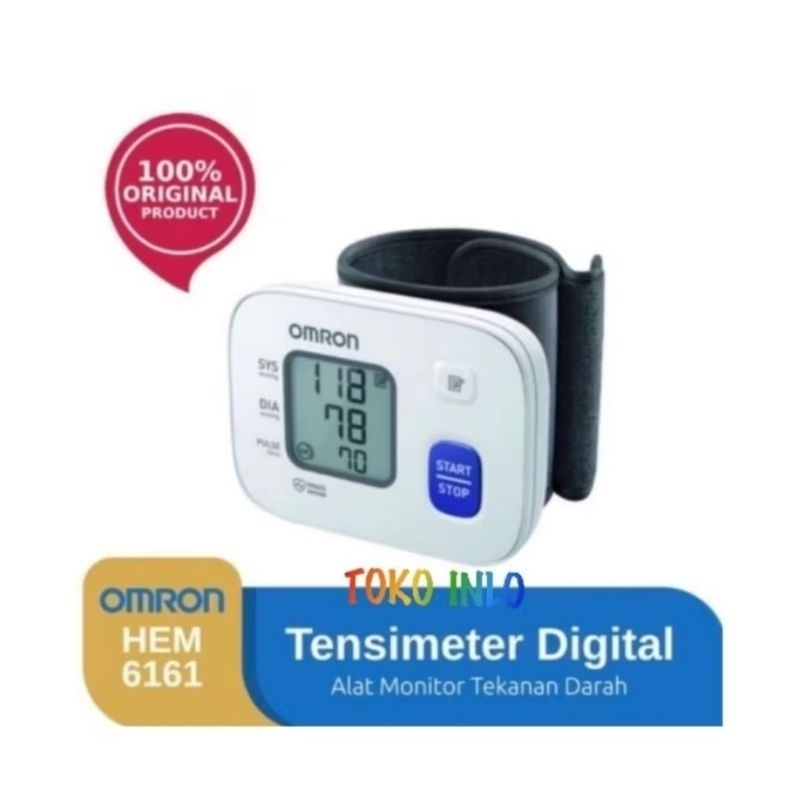 Tensimeter digital omron Jam HEM 6161/Tensimeter Digital/Alat ukur tekanan darah